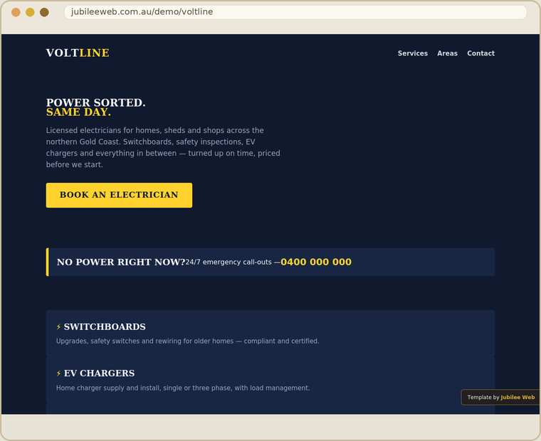 Voltline Electrical template preview